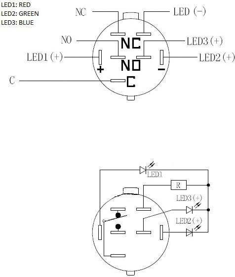 Immagine prodotto DimasTech Pulsante antivandalismo 25 mm, punto nero - RGB