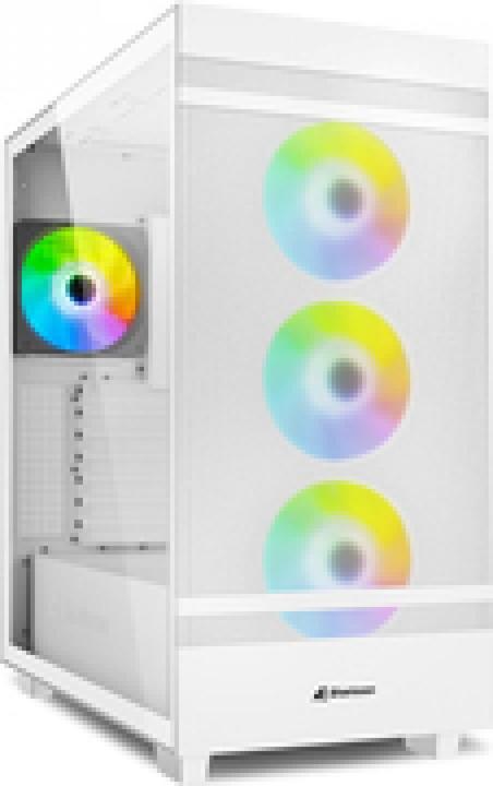 Actual product image Sharkoon Rebel C50 White RGB ATX (ATX, mATX, Mini-ITX)