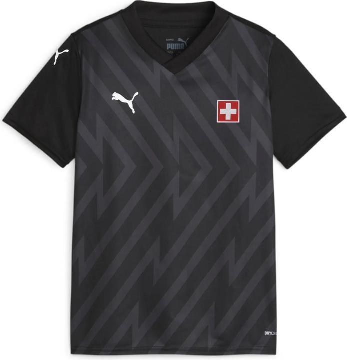 Produktbild Puma Schweiz Kinder Torwart EM Trikot ohne SFV Logo schwarz (152)