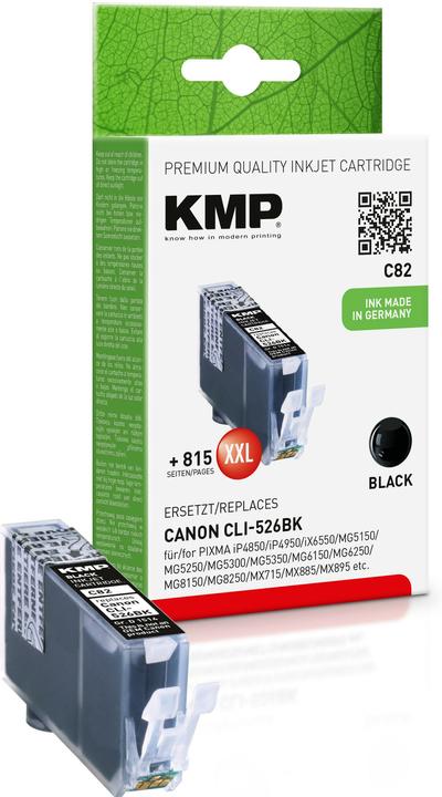 Actual product image KMP C82 Ink Cartridge compatible with Canon CLI-526 BK (FC)