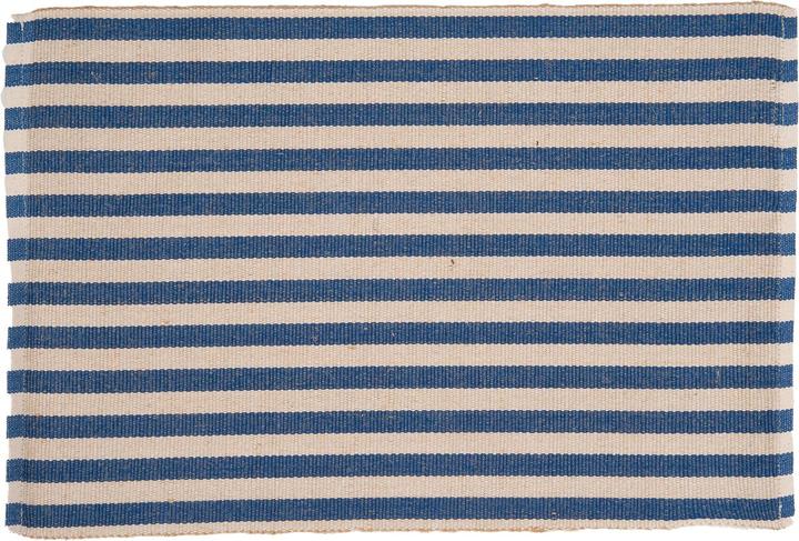 Actual product image Södahl Placemat Statement Stripe 48 cm x 33 m, 2 pieces, Beige/Blue (2 x, 48 x 33 cm)