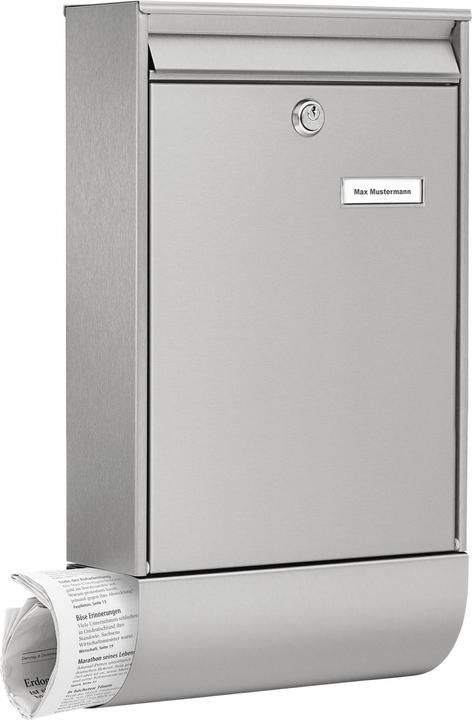 Produktbild Burg Wächter Briefkasten-Set Edelstahl BxHxT 285/500/105 mm Berlin 37770 NI mit Klappe Zeitungsbox Ö
