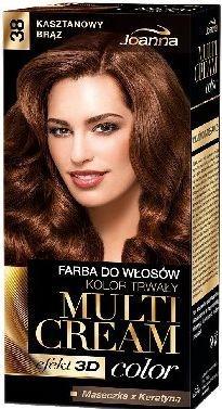 Image du produit Joanna Multi Cream Color Hair Dye 38 Chestnut Brown (38 Kasztanowy Brąz)
