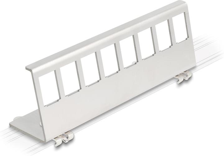Produktbild Delock Keystone Metall Halterung 8 Port für Hutschiene (Keystone Modulhalter)