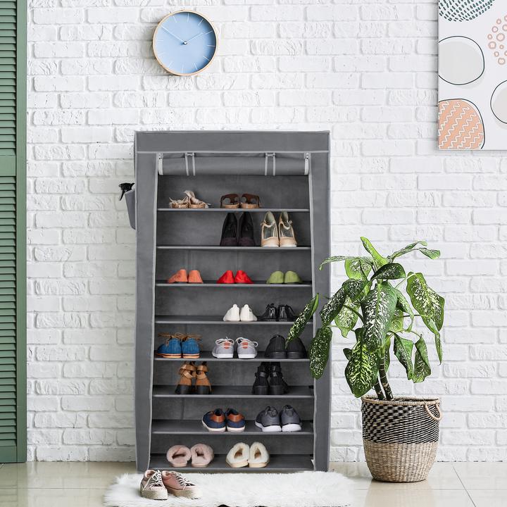 Image du produit Relaxdays Meuble-à-chaussures (86 x 30 x 158 cm)