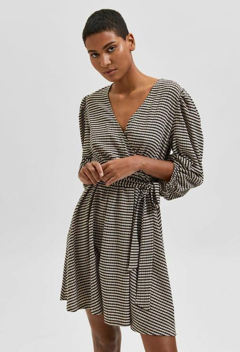 Actual product image Selected Femme Striped wrap dress (S)