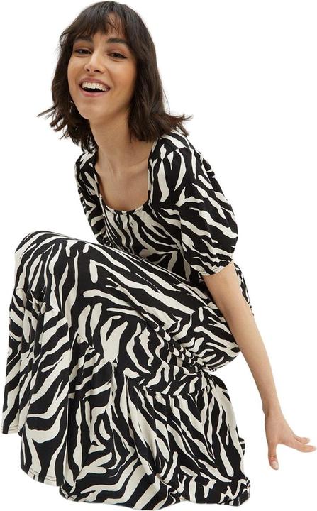 Actual product image Dorothy Perkins Womens/Ladies Zebra Print Tie Back Petite Relaxed Midi Dress (30)