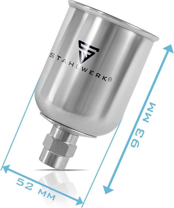 Immagine prodotto Stahlwerk Tazza di flusso in alluminio da 125 ml per pistola a spruzzo