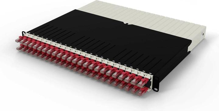 PATCHBOX one / 8RU / Cat 6A, UTP, 0.8 m, Rot (U/UTP, CAT6a, 0.80 m)