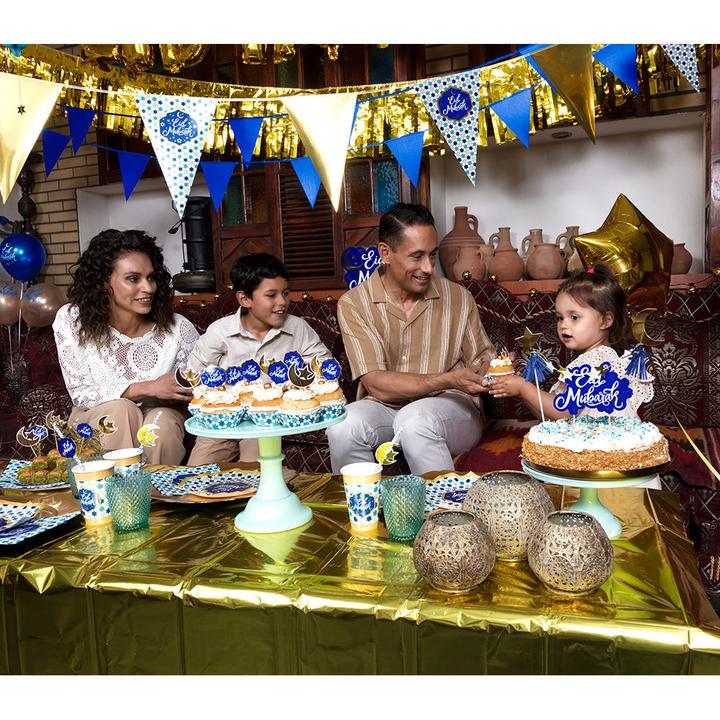 Produktbild Boland Folientischdecke Eid Mubarak 120 x 180 cm Gold