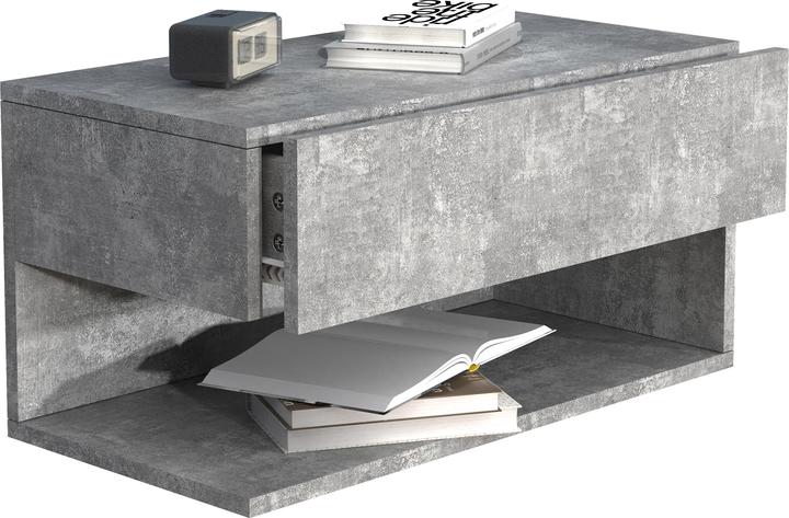 Image du produit VCM Tiroir mural en bois Table de chevet murale Tiroir Console Table de chevet Usal XL 60 cm (60 x 32 x 30 cm)