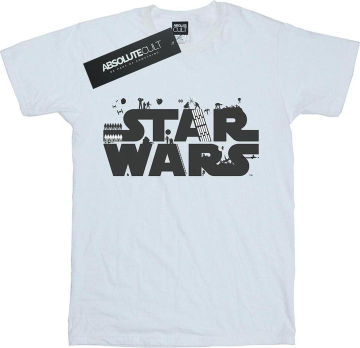 Actual product image Star Wars Womens/Ladies Minimalist Logo Cotton Boyfriend T-Shirt (XL)