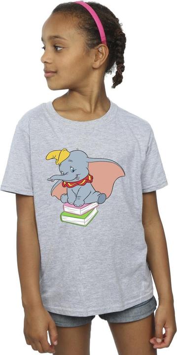 Immagine prodotto Disney Dumbo Sitting On Books Maglietta Ragazze (152, 158)