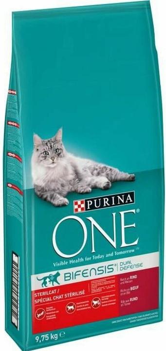 Purina One Sterilcat Wołowina - nourriture sèche pour chats - 9 75kg (Adulte, 9750 g)