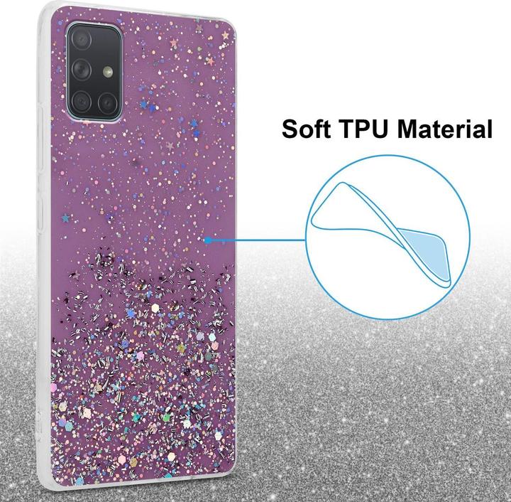 Actual product image Cadorabo TPU cover sparkling glitter (Samsung Galaxy A71)