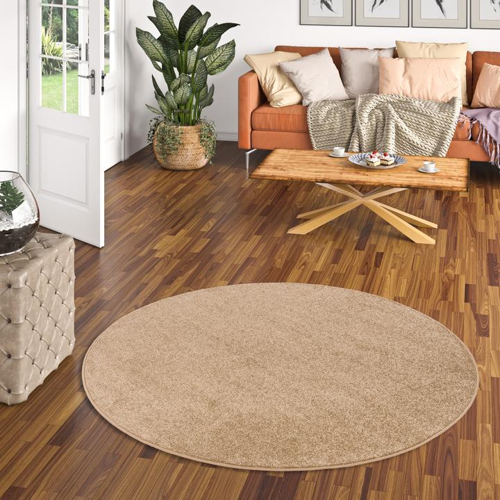 Produktbild Snapstyle Hochflor Velours Teppich Luna Rund (160 x 160 cm)