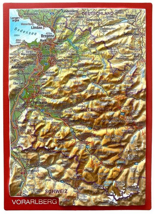 Actual product image Margrave:Vorarlberg, relief postcard