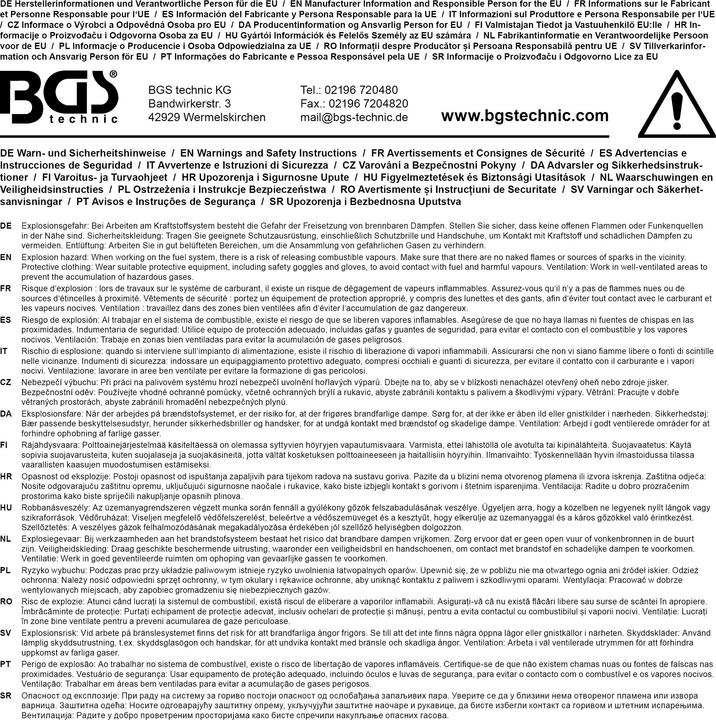 Immagine prodotto BGS Kit di attrezzi per scollegare il tubo del carburante