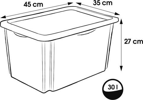 Image du produit keeeper karolina Set avec couvercle winnie (45 x 35 x 27 cm, 30 l)