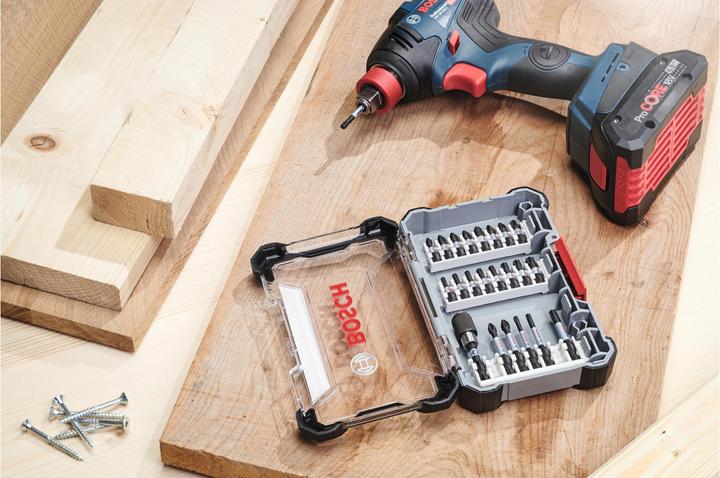 Actual product image Bosch Professional Zubehör Pick and Click Multi Construction Drill and Impact Control Screwdriver bit set (Hexagon socket TX M20, Hexagon socket TX M30, Hexagon socket TX M15, Hexagon socket TX M25, Hexagon socket TX M40, Cross Phillips PH M1, Cross Phillips PH M2, Cross Pozidriv PZ M2, Cross Phillips PH M3, Cross Pozidriv PZ M3)