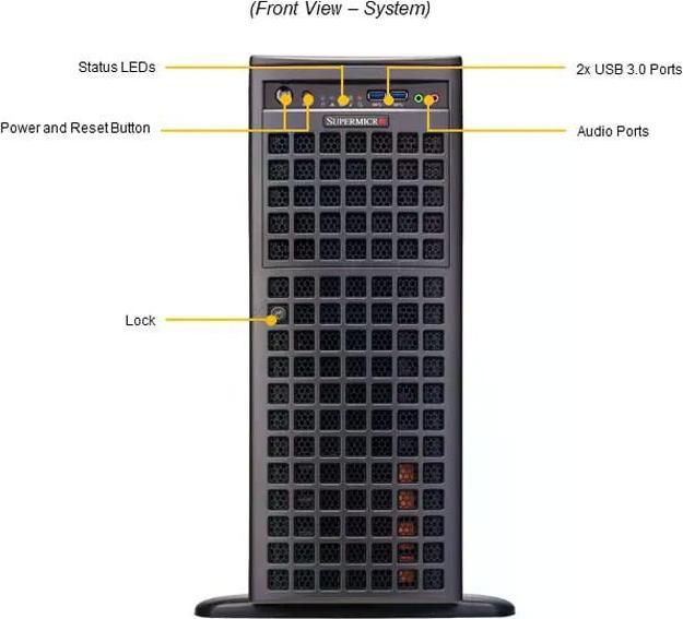 Immagine prodotto Supermicro Barebone SuperServer Big Tower Dual Socket 4189 SYS-740GP-TNRT