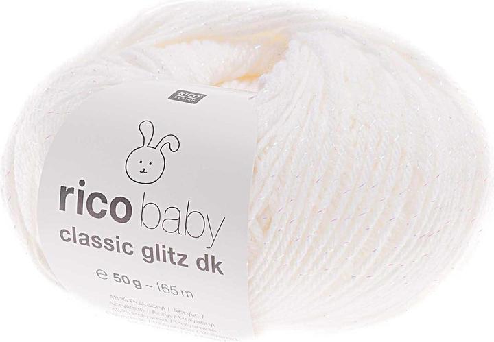 Immagine prodotto Rico Design Lana Baby Classic Glitz dk 50 g Bianco (165 m)