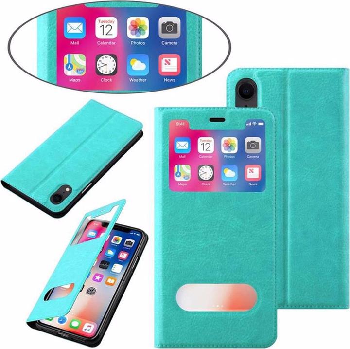 Actual product image Cadorabo Book with View double window cover (Apple iPhone XR)