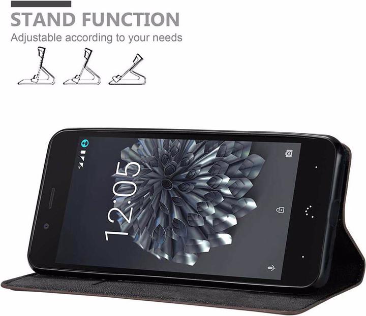 Productafbeelding Cadorabo Boek Onzichtbare Magneethoes (BQ Aquaris X5 Plus)