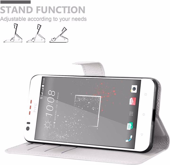 Actual product image Cadorabo Book with stand function cover (HTC Desire 10 Lifestyle, HTC Desire 825)