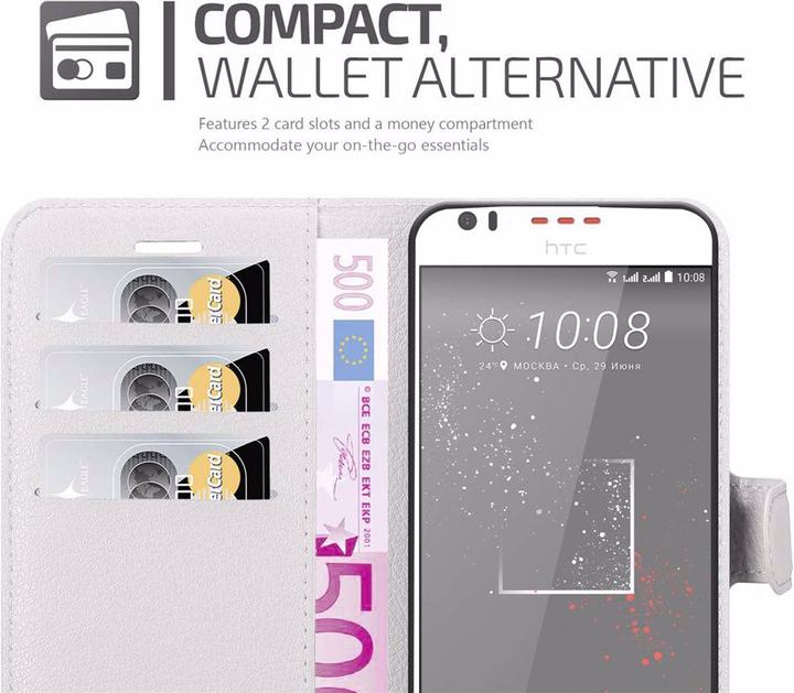 Actual product image Cadorabo Book with stand function cover (HTC Desire 10 Lifestyle, HTC Desire 825)