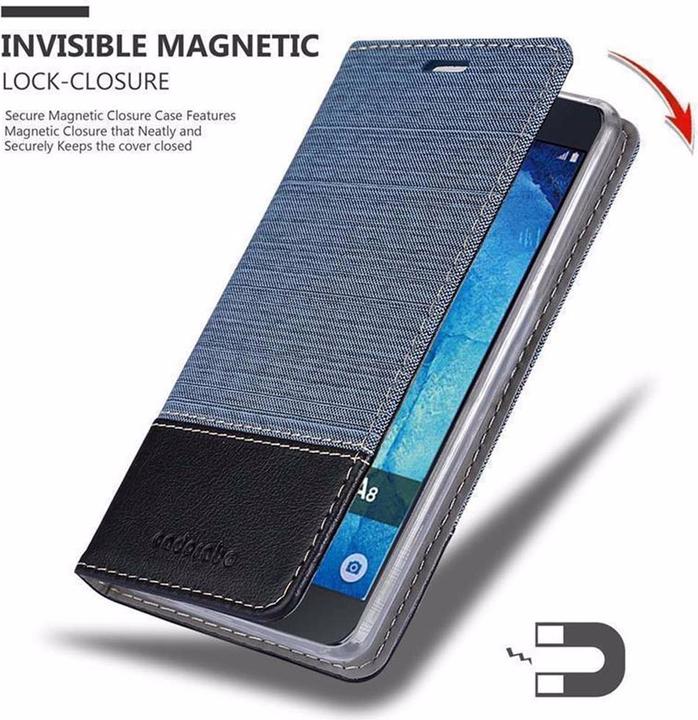 Actual product image Cadorabo Book Jeans Optics Cover (Samsung Galaxy A8 (2018))