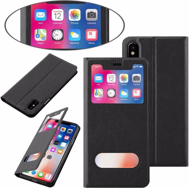 Actual product image Cadorabo Book with View double window cover (Apple iPhone XS Max)