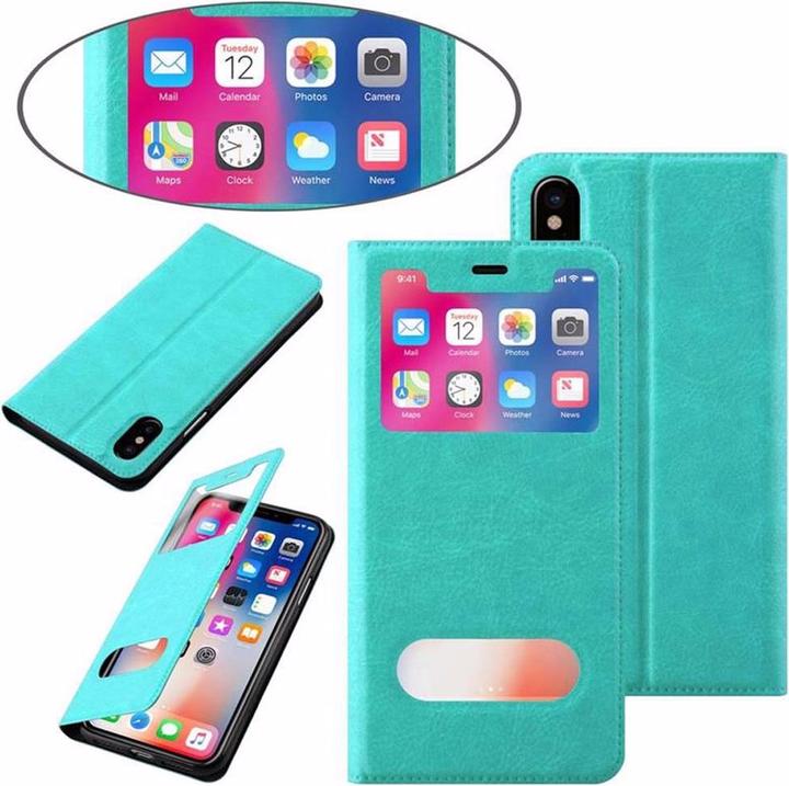 Actual product image Cadorabo Book with View double window cover (Apple iPhone XS Max)