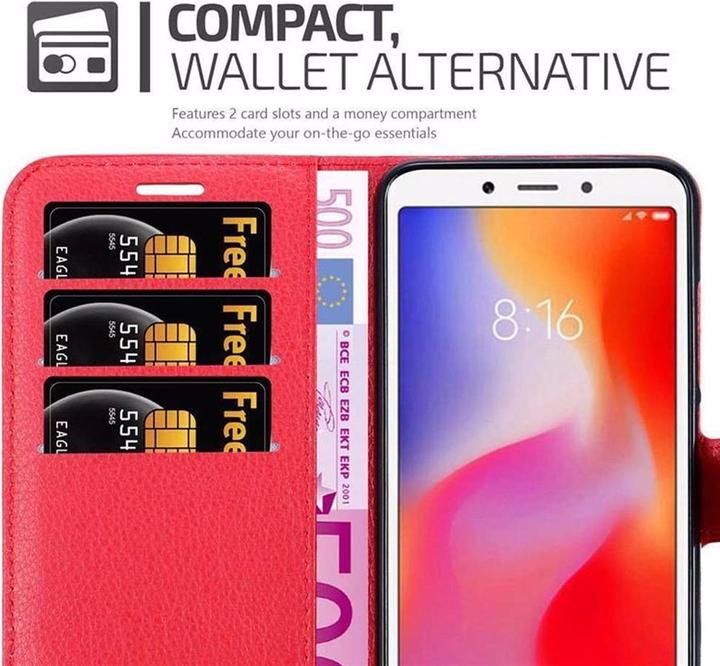 Actual product image Cadorabo Book with stand function cover (Xiaomi Redmi 6A)