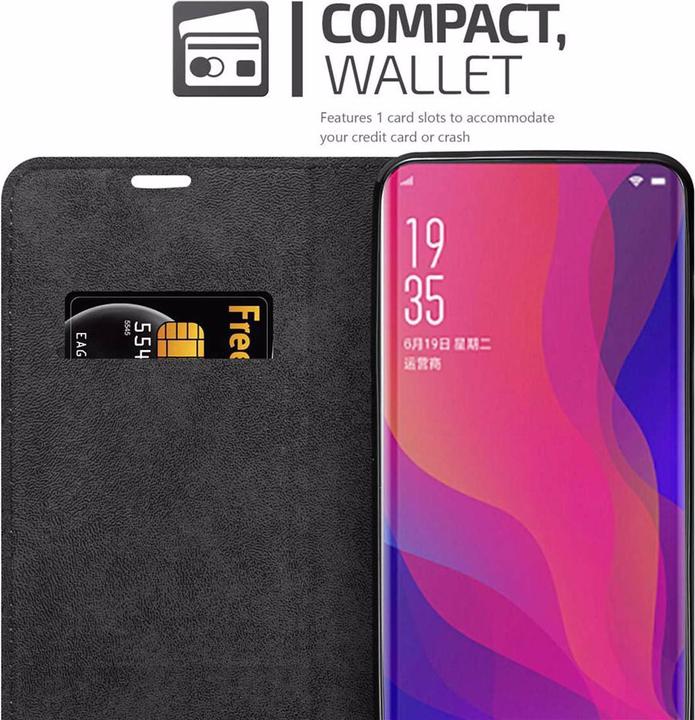 Actual product image Cadorabo Book Invisible Magnet Cover (Oppo Find X)
