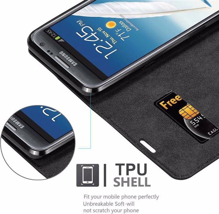 Productafbeelding Cadorabo Boek Onzichtbare Magneethoes (Samsung Galaxy Note 2)