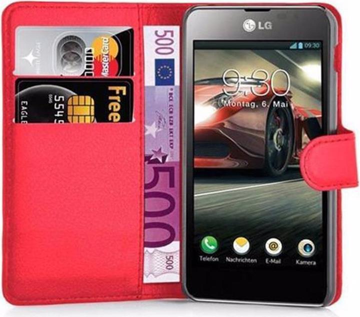 Actual product image Cadorabo Book with stand function cover (LG Lucid 2, LG Optimus F5)