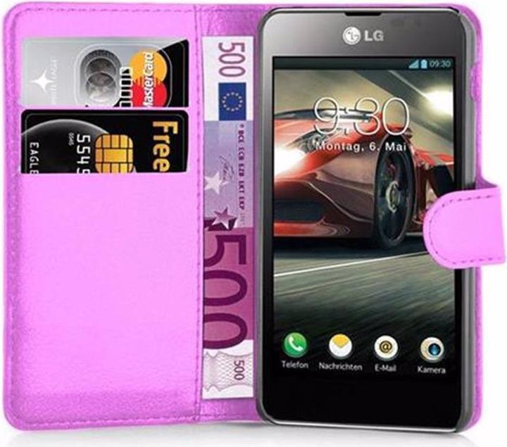 Actual product image Cadorabo Book with stand function cover (LG Optimus F5, LG Lucid 2)
