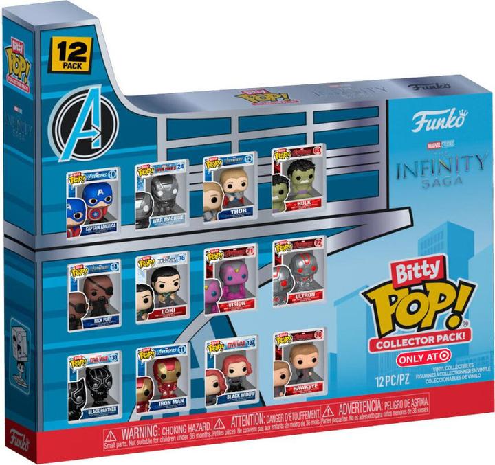 Actual product image Funko Marvel Bitty POP! vinyl figures 12-pack Infinity Saga 2.5 cm