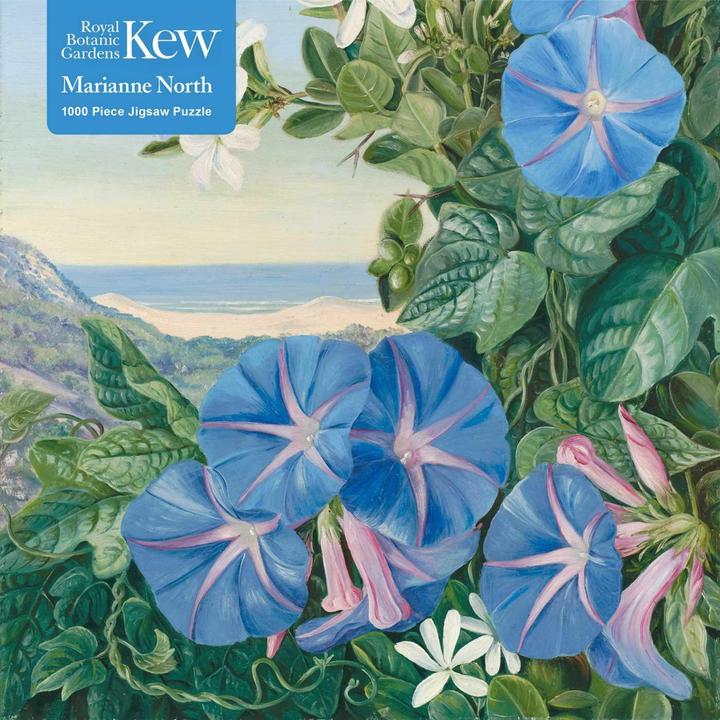 Adult Jigsaw Puzzle Kew: Marianne North: Amatungula and Blue Ipomoea, South Africa (1000 pièces)