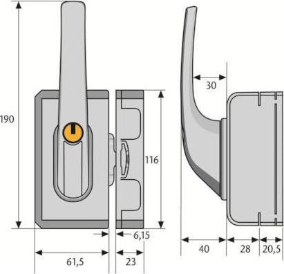 Actual product image Abus Window bolt with blocking bracket FO 500