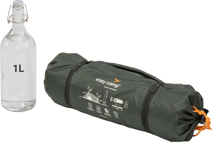 Actual product image Easy Camp Tunnelzelt Sarek 1 (dunkelgr?n/orange, Modell 2025) (Tunnel tent, 1.80 kg, 1 person)