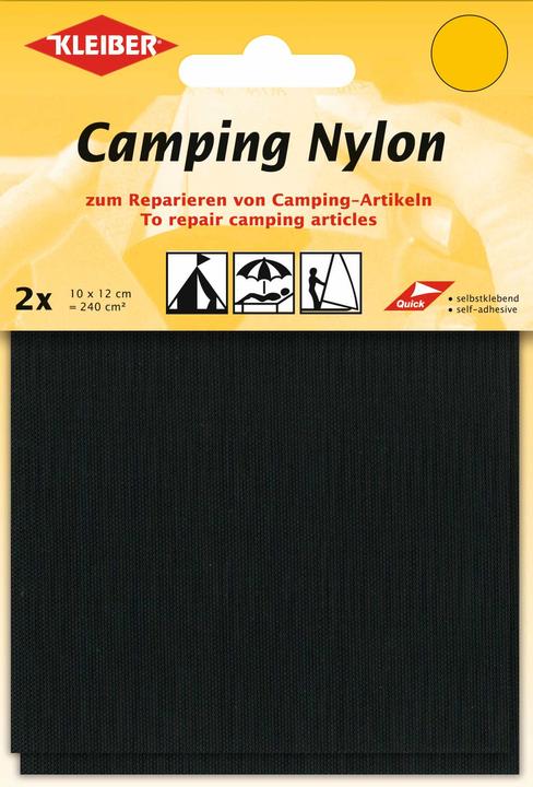 Immagine prodotto Kleiber Toppe da campeggio, nylon, autoadesive, nere (2 x)