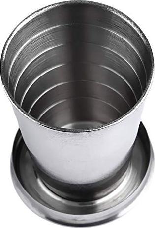 Actual product image JTI Foldable stainless steel tumbler with carabiner