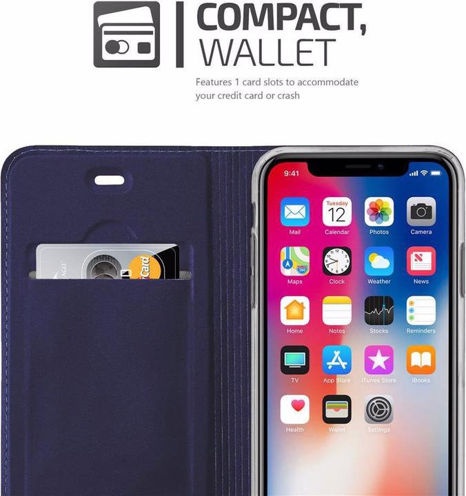 Actual product image Cadorabo Book Classy Style Cover (Apple iPhone X)