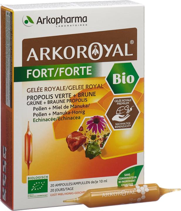 Immagine prodotto Arkopharma Arkoroyal Bio Gelée Royal forte Ampullen (20 Pezzo/i, Fiala, 364 g)