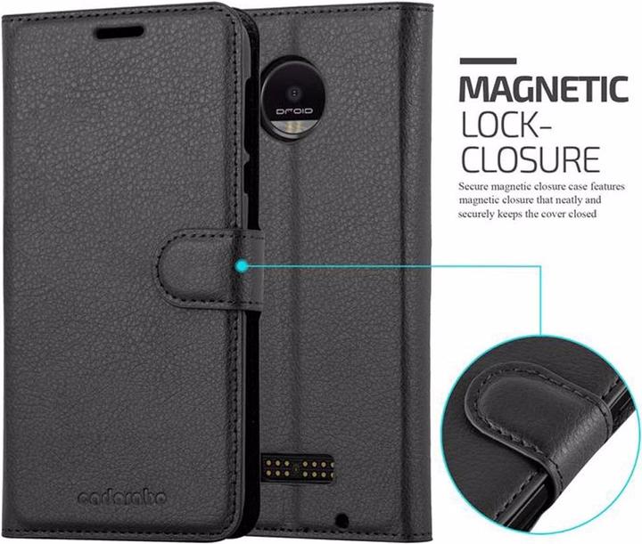 Actual product image Cadorabo Book with stand function cover (Motorola Moto Z Force)