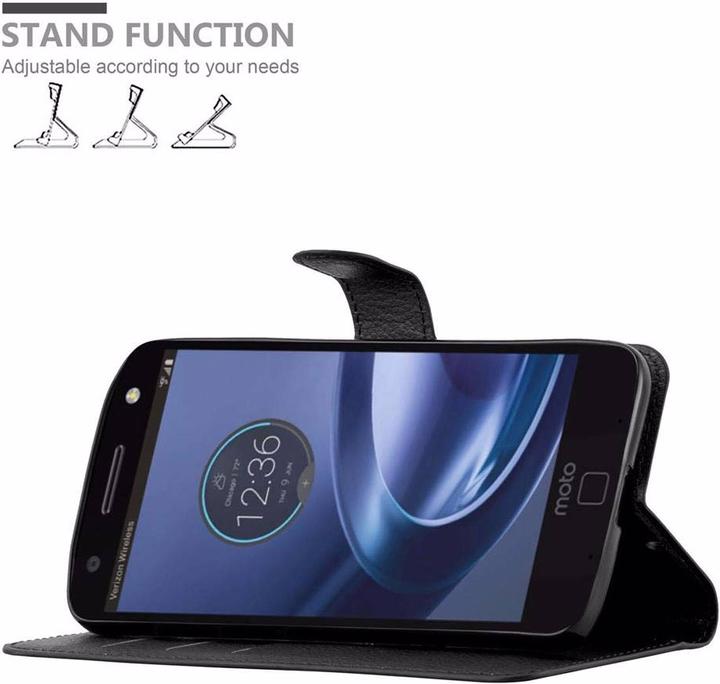 Actual product image Cadorabo Book with stand function cover (Motorola Moto Z Force)