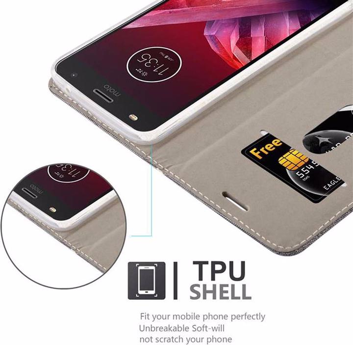 Produktbild Cadorabo Book Jeans Optik Cover (Motorola Moto Z2 Play)