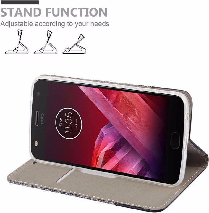 Produktbild Cadorabo Book Jeans Optik Cover (Motorola Moto Z2 Play)